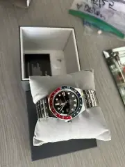 Timex Q GMT 38mm Stainless Steel Black Dial Men Quartz Watch TW2V38000VQ