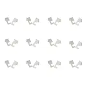 12x2pc Homeleisure Plastic Broom Holster Holder Hanging Tidy Adhesive Hook White