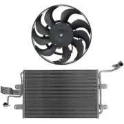 Electric AC Condenser Cooling Fan Kit For 2000 01-2006 Audi TT 1.8L 1781CC l4 (for: Audi)