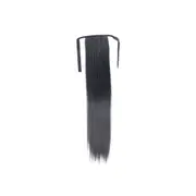 2 Pcs Long Straight Clip In Tail False Hair Ponytail Hairpiece With Hairpins Synthetic Ponytail Hair Extensions