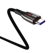 S-M379 5.5A USB-C / Type-C to USB Super Quick-charging Braided Data Cable, Length: 2m(Black)