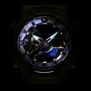 【CASIO 卡西歐】G-SHOCK 全金屬外殼 黑金 GM-110G-1A9_48.8mm