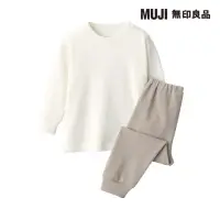 在飛比找momo購物網優惠-【MUJI 無印良品】幼兒棉混裏毛家居睡衣(共2色)