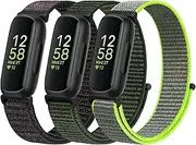 WNIPH Nylon Bands Compatible for Fitbit Inspire 3/Inspire 2/Inspire/Inspire HR/Ace 3/Ace 2 Bands, Breathable Sport Replacement Straps Soft Adjustable Solo Loop Nylon Wristband for Women Men Kids