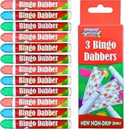 BESTUS Bingo Dabbers Bundle - 12 Non-Drip Bingo Markers in Bright Red, Blue, and Green - Mess-Free Bingo Pens for Game Nights, Bingo Halls, and Family Fun (4 Packs (12 Dabbers))