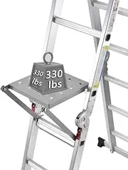 Ladder Work Platform System,Anti-Slip Extension Ladder Tool, Ladder Work Stand Holds 330 Pound