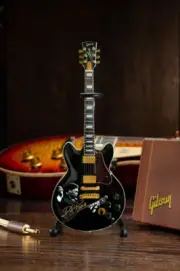 Bb King - BB King Gibson Ebony ES-355 Lucille Tribute Mini Guitar Replica Collec