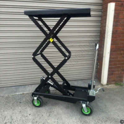 300KG 1.6M N.W 130KGS Hydraulic Scissor Table Lift Trolley Jack Cart Heavy Duty