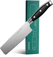 linoroso Nakiri Knife 7 inch Japanese Chef Knife, Asian Vegetable Cleaver Kitchen Knife, German High Carbon Stainless Steel Usuba Knife with Full Tang Ergonomic Handle for Home Kitchen and Restaurant