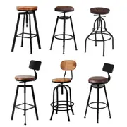 Levede 1x/2x/4x Bar Stool Barstools Kitchen Wooden PU Industrial Swivel Chair