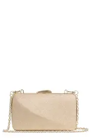 LK Bennett Oliod Box Frame Clutch in Champagne at Nordstrom One Size
