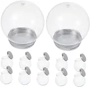 MAGICLULU 12pcs Christmas Snow Globe: DIY Clear Plastic Water Globes Keepsake Display Case with Screw-Off Caps for Xmas Craft Birthday Holiday Office Home Decor 600ml
