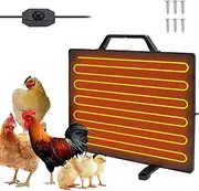 Chicken Coop Heater with Temperature Adjustable 50℃ - 75℃, 140W Poultry Heating Panel for Farm, Safety & Energy Efficient Design, Electric Brooder Heater for Ducklings Quail Goose