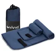 Vivva Multi-Purpose Microfibre Towel Gym Towel With Zip Pocket Storage Sports (4 Colours)