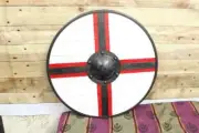 24'' Handmade Wooden Viking Shield, Roleplay Battle Ready Shield, Gift Item.