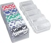 Chips for Mah Jong Games | Professional Poker Sets - Poker Chips Set with Aluminum Case Lightweight for Card Club Late Night Poker Games