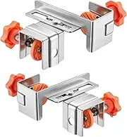 Drawer Front Installation Clamps | 2X Drawer Panel Clamps - Adjustable Stainless Steel Clip For Woodworking Kitchen Carpentry Workshop