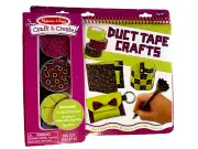 Melissa & Doug Duct Tape Crafts Kit,3 Rolls of Tape, Hook & Loop Dots, Idea Book