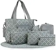 BYVCUI Baby Nappy Diaper Bags Tote Set for Mom Dad Handbags Large Capacity Multifunctional Shoulder Bags with Changing Urine Pad Wallet for Travel Baby Bag Newborn Baby Essential