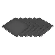 Norsk Interlocking 24-Tiles 24" X 24" EVA Foam Non-Toxic 96-sq-ft Non-Skid Black