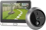 [EZVIZ] Wireless Video Doorbell Camera, 1080P Doorviewer with 4.3 inch Color Screen, Rechargeable Battery up to 90 Days, PIR Motion Detection, 2 Way Video Call, Night Vision, Cloud/256G SD Storage DP2C