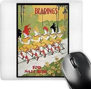3dRose 8 x 8 x 0.25 Inches Mouse Pad, Vintage Art Nouveau Bearings for Sale Here Women on Tandem Bike Poster (mp_130247_1)