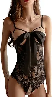 [JINZIJINYU] Lingerie For Women Sexy Naughty Women Tights Lace Temptation Uniform Open Crotch Revealing Breast Jumpsuit Passion No Need To Take Off The Suit