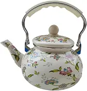 Ｂｅｓｇａ Enamel Tea Kettle Tea Maker Christmas Gift Large Capacity with Portable Handle Coffee Pot for Outdoor Kitchen Camping Party