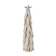 Rogue White Christmas Tree Wooden Decorative Trees Tabletop Centrepiece Xmas Decoration 44cm