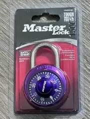 Master Lock Combination Lock 1530DCM Anti Shim Tough Under Fire Purple New