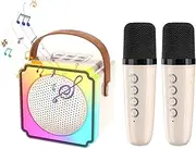 Portable Microphone and Speaker - Karaoke Speaker | Microphone with Speaker, Karaoke Mic, 4 Voice, Portable for All Smartphones for Kids & Adults