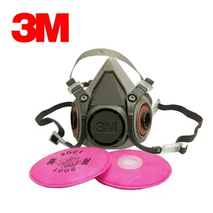 3M 6200 + 2091 P100防毒面具 三件組 防毒面罩 防毒口罩 (含過濾棉2個) 台灣3M公司貨