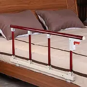 Bed Safety Bar Adjustable Premium Bed Safety Bar Stand Bedside Standing Assist Armrest, Folding Bed Assist