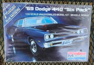Monogram '69 DODGE 440 "SIX PACK" 1/24 Scale Unassembled Model Kit #2215 Vintage