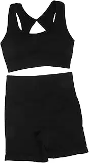 [MOBUTOFU] Exercise Clothes for Women Yoga Outfits for Women Athletic Shorts Black Nylon Workout Clothing