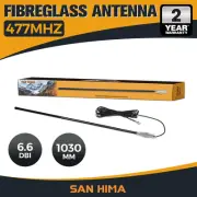 6.6DBI Black Heavy Duty Hi Gain Antenna For Uhf Cb Radio Bull Bar Fiberglass New