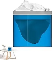 Small Humidifier, Small Humidifiers for Bedroom, 400ml Iceberg Shaped Air Humidifier, Silent Air Humidifier with Ambient Night Light for Supplies