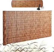 Bamboo Privacy Screen, Natural Reed Fencing Roll, Decorative Fence, Outdoor Privacy Screening, Balcony Patio Garden Backyard, Decorative Walls, Balcony Fencing Covering(1.3 * 9m(4.3 * 29.5ft))