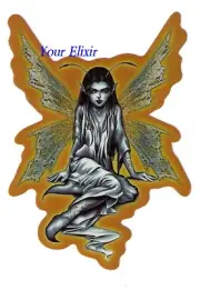 FAIRY Mustard Sit #4 Perty Tattoo MetallicHot Topic OG Abel Sexy Art Sticker
