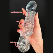 Add Reusable MALE-Extender Enlarger Extension Penis-Sleeve Bigger Girth Enhancer