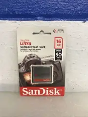 SanDisk Ultra CompactFlash Memory Card 16 GB 50 MB/s SDCFHS-016G-A46 New Sealed