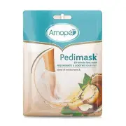 Amope Pedimask Foot Sock Mask, Macadamia Oil Essence, Pack of 8