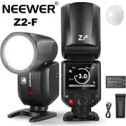 NEEWER Z2-F Z2F 2.4G TTL Round Head Flash Speedlite w Dome Diffuser for Fujifilm