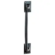 Large Offset Pull Handle, Antique Copper