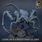 TAZO工坊[LOTP] 裝備蜘蛛POSE2裸模SPIDER WITH GOBLIN POSE12 3D列印模型GGG