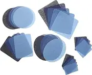 [jojofuny] 30pcs Denim Patches for Jeans Repair Washable Self Adhesive Decorative Sewing Patches for Clothing Unique Designs for Mending and Tears