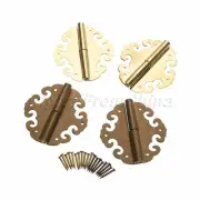 Hinge Chinese Furniture Brass Hardware Copper For Trunk Cabinet Box Chest Door 2