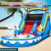 6.4X2.8m Giant PVC Commercial Inflatable Water Slide with Pool &Blower For Kids