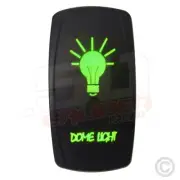 Green Dome Light Rocker Switch - 50 Caliber Racing UTV, ATV, Car, Truck, Boat