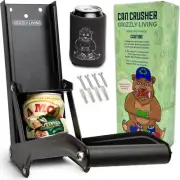 Heavy Duty Wall Mounted Can Crusher for Recycling 12oz and 16oz Cans